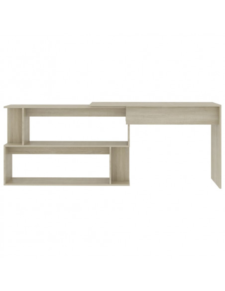 Scrivania Angolo Rovere Sonoma 200x50x76 cm Legno Multistrato