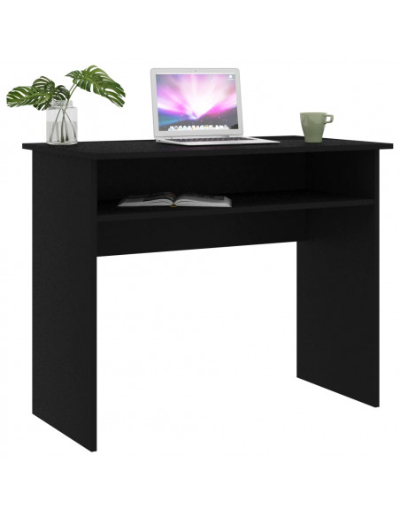 Scrivania Nera 90x50x74 cm in Legno Multistrato