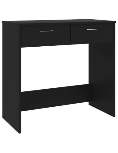Scrivania Nera 80x40x75 cm in Legno Multistrato