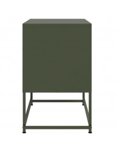 Mobile TV Verde Oliva 68,5x39x60,5 cm in Acciaio 2