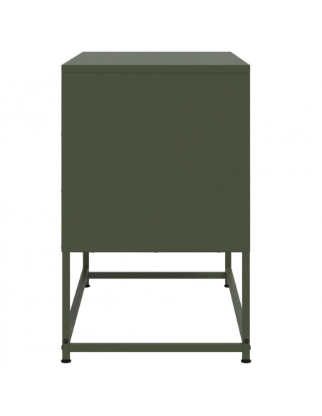 Mobile TV Verde Oliva 68,5x39x60,5 cm in Acciaio