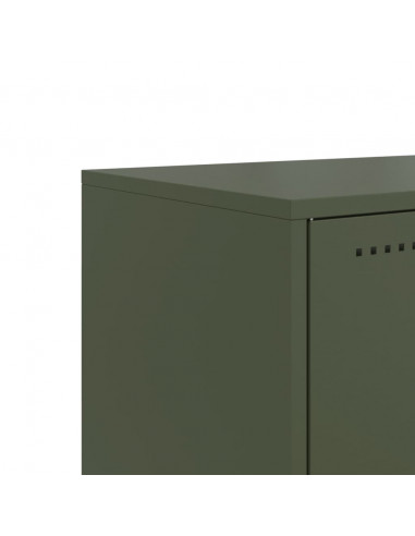 Mobile TV Verde Oliva 68,5x39x60,5 cm in Acciaio