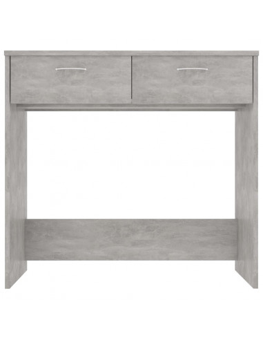 Scrivania Grigio Cemento 80x40x75 cm in Legno Multistrato