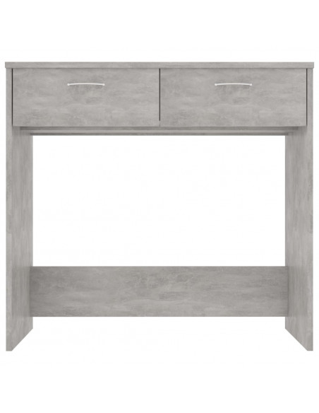 Scrivania Grigio Cemento 80x40x75 cm in Legno Multistrato