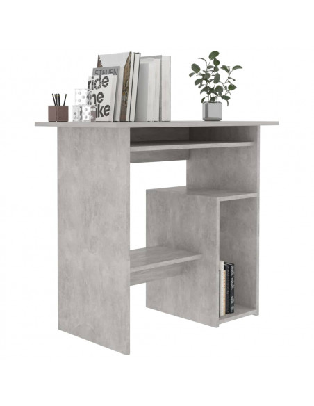 Scrivania Grigio Cemento 80x45x74 cm in Legno Multistrato