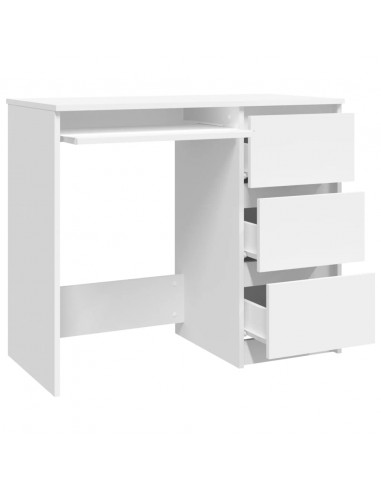 Scrivania Bianca 90x45x76 cm in Legno Multistrato