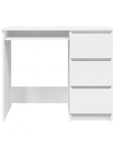 Scrivania Bianca 90x45x76 cm in Legno Multistrato
