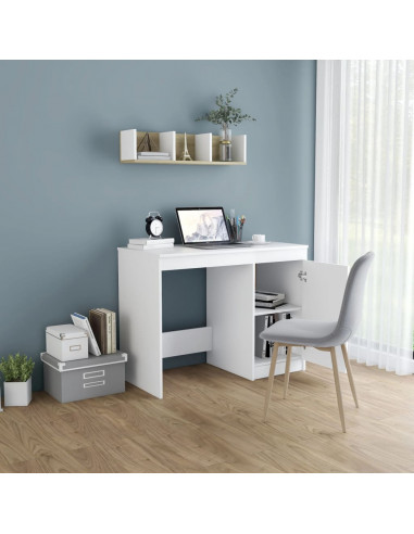 Scrivania Bianca 100x50x76 cm in Legno Multistrato