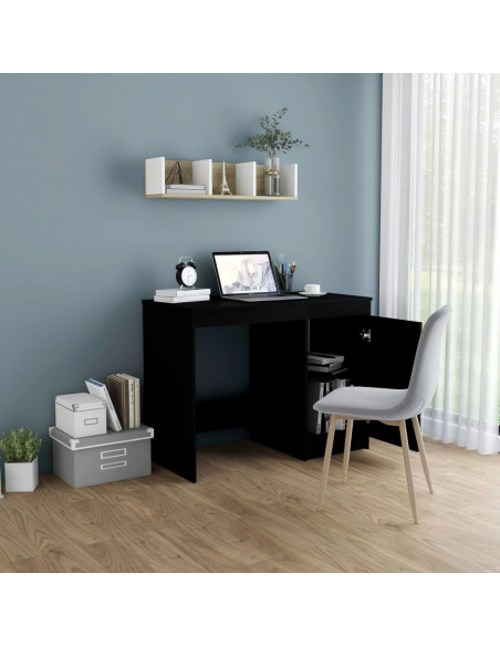 Scrivania Nera 100x50x76 cm in Legno Multistrato