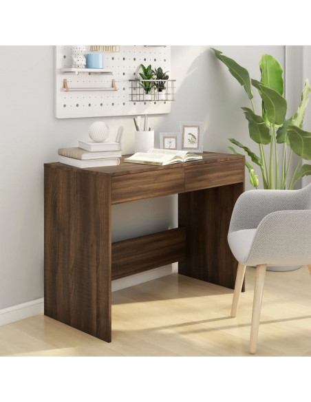 Scrivania Rovere Marrone 101x50x76,5 cm in Truciolato