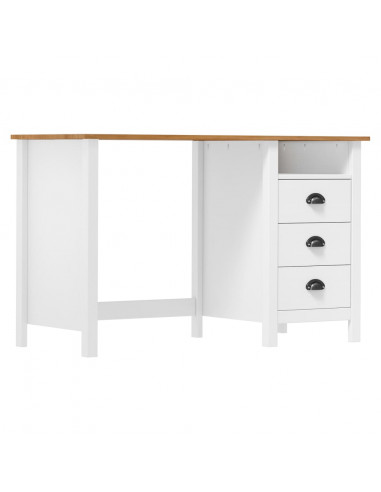 Scrivania Hill con 3 Cassetti 120x50x74 cm Massello di Pino