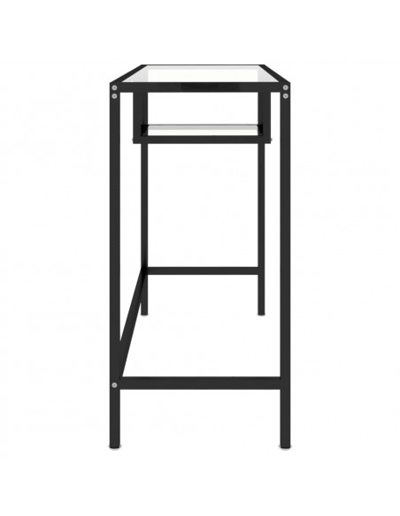 Scrivania per Computer Trasparente 100x36x74 cm in Vetro