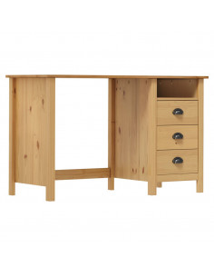 Scrivania Hill con 3 Cassetti 120x50x74 cm in Massello di Pino 2