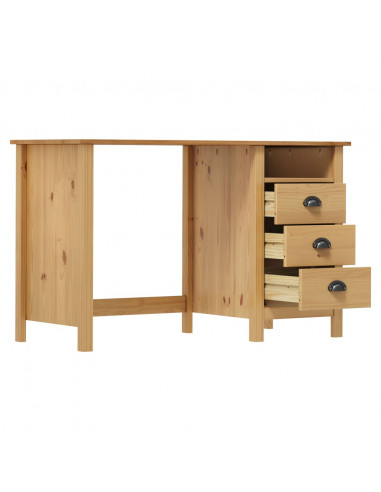 Scrivania Hill con 3 Cassetti 120x50x74 cm in Massello di Pino