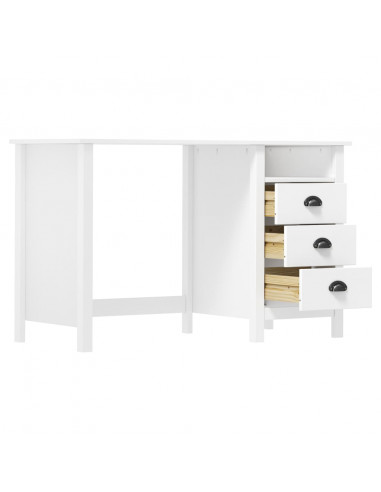 Scrivania Hill 3 Cassetti 120x50x74 cm Massello di Pino