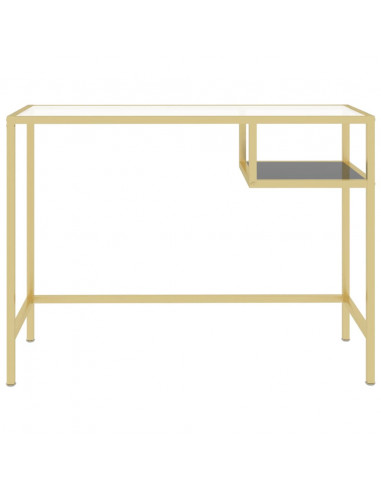 Scrivania per Computer Trasparente 100x36x74 cm Vetro Temperato