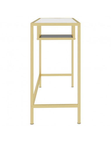 Scrivania per Computer Trasparente 100x36x74 cm Vetro Temperato