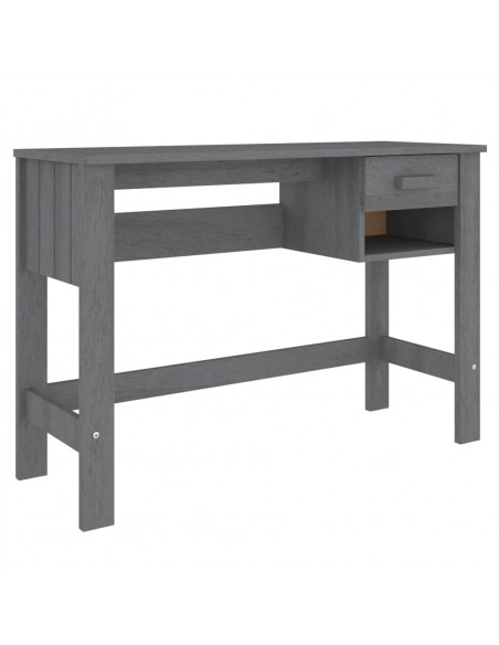 Scrivania HAMAR Grigio Scuro 110x40x75 cm in Legno di Pino
