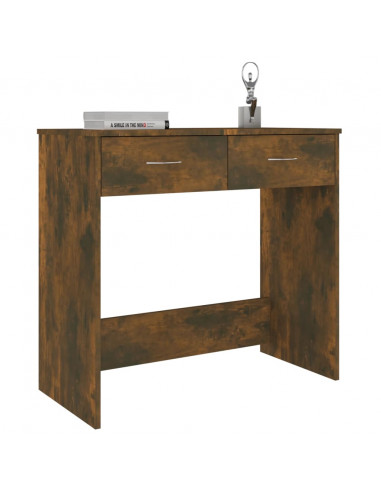 Scrivania Rovere Fumo 80x40x75 cm in Legno Multistrato