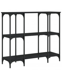Tavolino Consolle Nero 102x35x90 cm in Legno Multistrato 2