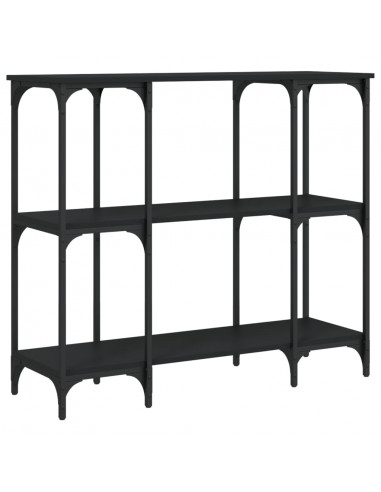 Tavolino Consolle Nero 102x35x90 cm in Legno Multistrato