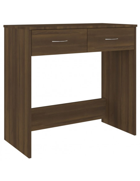 Scrivania Rovere Marrone 80x40x75 cm in Legno Multistrato