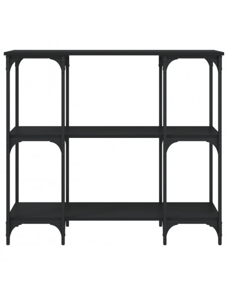 Tavolino Consolle Nero 102x35x90 cm in Legno Multistrato