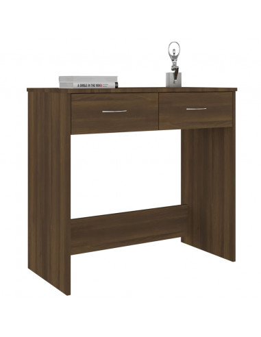 Scrivania Rovere Marrone 80x40x75 cm in Legno Multistrato