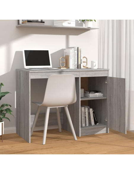 Scrivania Grigio Sonoma 100x50x76 cm in Legno Multistrato