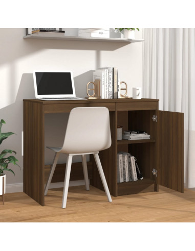 Scrivania Rovere Marrone 100x50x76 cm in Legno Multistrato