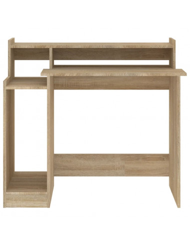 Scrivania con Luci LED Rovere Sonoma 97x45x90 cm in Multistrato