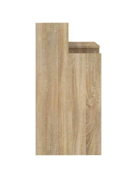 Scrivania con Luci LED Rovere Sonoma 97x45x90 cm in Multistrato
