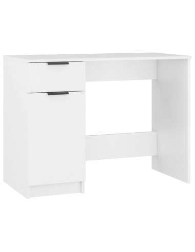 Scrivania Bianca 100x50x75 cm in Legno Multistrato