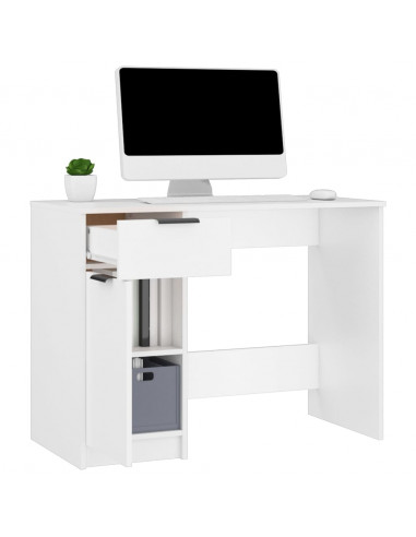 Scrivania Bianca 100x50x75 cm in Legno Multistrato