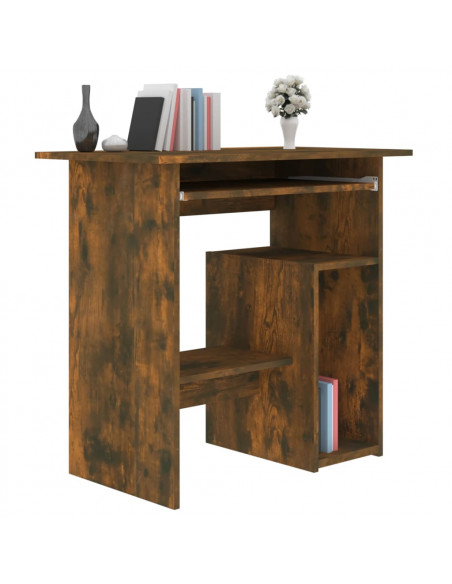 Scrivania Rovere Fumo 80x45x74 cm in Legno Multistrato