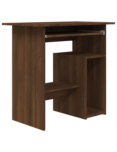 Scrivania Rovere Marrone 80x45x74 cm in Legno Multistrato