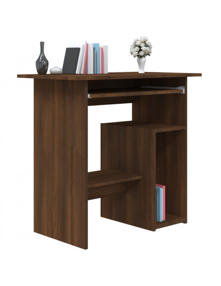 Scrivania Rovere Marrone 80x45x74 cm in Legno Multistrato
