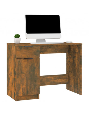 Scrivania Rovere Fumo 100x50x75 cm in Legno Multistrato