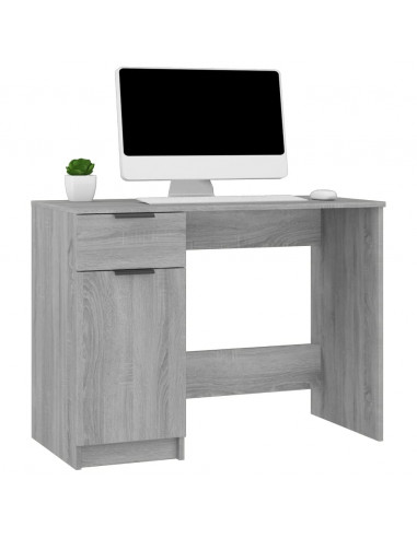 Scrivania Grigio Sonoma 100x50x75 cm in Legno Multistrato
