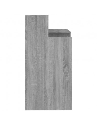 Scrivania con Luci LED Grigio Sonoma 97x45x90 cm in Multistrato