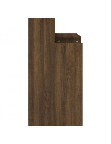 Scrivania con Luci LED Marrone Rovere 97x45x90cm in Multistrato
