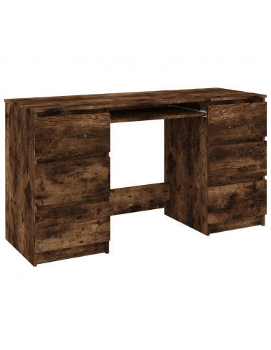 Scrivania Rovere Fumo 140x50x77 cm in Legno Multistrato