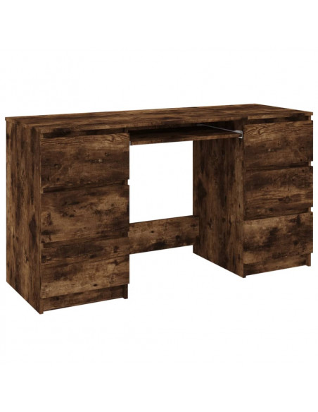 Scrivania Rovere Fumo 140x50x77 cm in Legno Multistrato