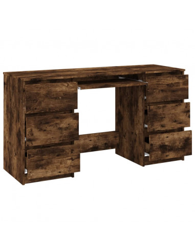 Scrivania Rovere Fumo 140x50x77 cm in Legno Multistrato