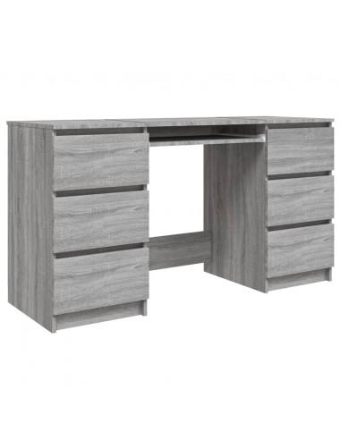 Scrivania Grigio Sonoma 140x50x77 cm in Legno Multistrato