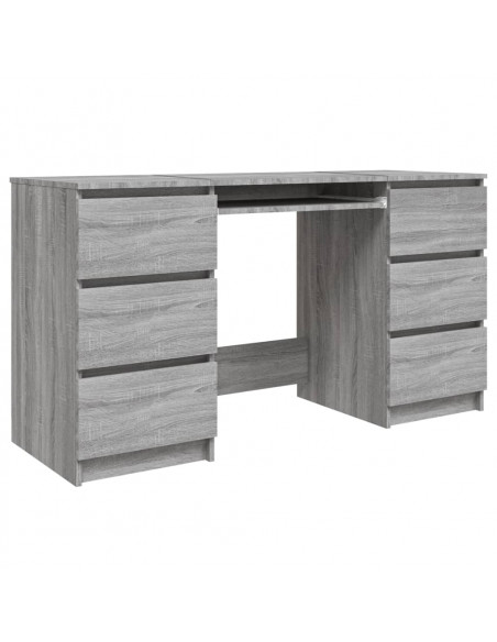 Scrivania Grigio Sonoma 140x50x77 cm in Legno Multistrato