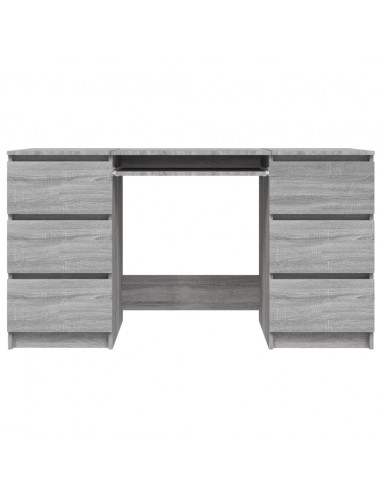 Scrivania Grigio Sonoma 140x50x77 cm in Legno Multistrato
