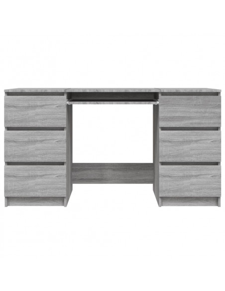 Scrivania Grigio Sonoma 140x50x77 cm in Legno Multistrato