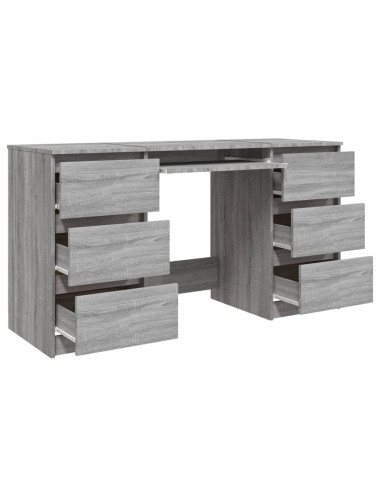 Scrivania Grigio Sonoma 140x50x77 cm in Legno Multistrato