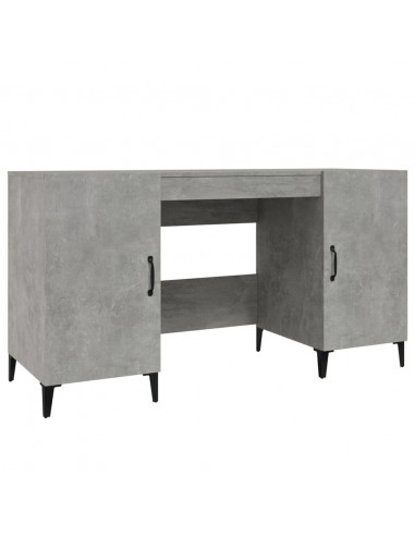 Scrivania Grigio Cemento 140x50x75 cm in Legno Multistrato